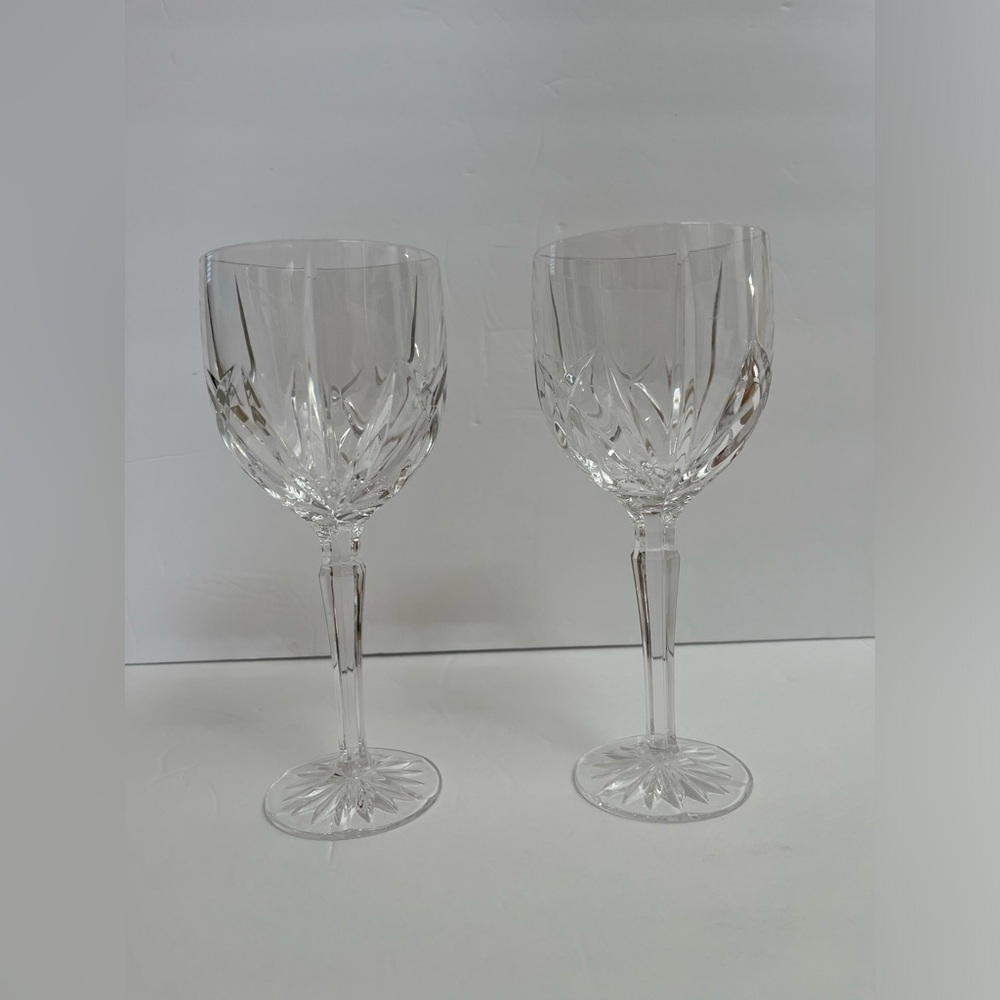 2 ~ MARQUIS OVERSIZED WATERFORD CRYSTAL WINE GLASSES